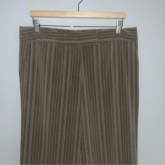 Speechless Vintage Trousers Women’s Size Medium Tan Striped  Pinstripes Straight - Picture 3 of 8